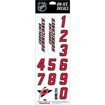 Carolina Hurricanes abțibilduri pentru cască Decals white retro