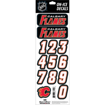 Calgary Flames abțibilduri pentru cască Decals Black 2