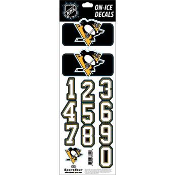 Pittsburgh Penguins abțibilduri pentru cască Decals Black