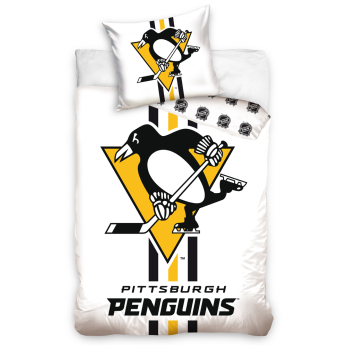 Pittsburgh Penguins cearșaf pentru un pat TIP White