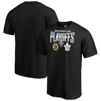 NHL produse tricou de bărbați Boston Bruins vs. Toronto Maple Leafs 2019 Stanley Cup Playoffs Matchup Checking The Boards