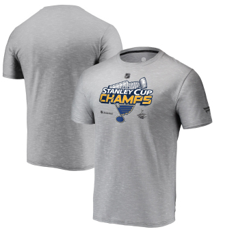 St. Louis Blues tricou de bărbați grey 2019 Stanley Cup Champions Locker Room