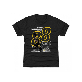 Boston Bruins tricou de bărbați David Pastrnak #88 OUTLINE 500 Level