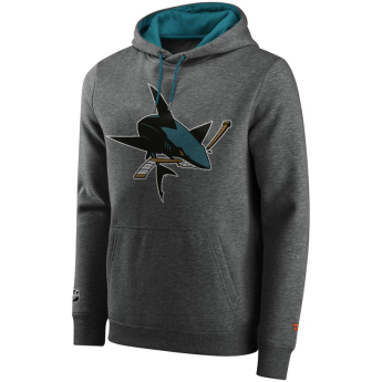 San Jose Sharks hanorac de bărbați cu glugă Iconic Back To Basics Overhead