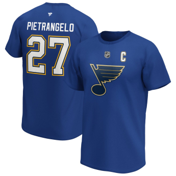 St. Louis Blues tricou de bărbați Alex Pietrangelo #27 Iconic Name & Number Graphic