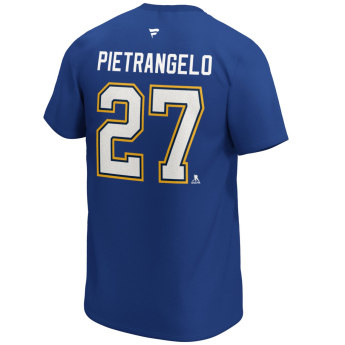 St. Louis Blues tricou de bărbați Alex Pietrangelo #27 Iconic Name & Number Graphic