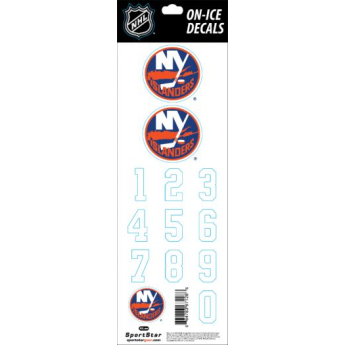 New York Islanders abțibilduri pentru cască Decals White
