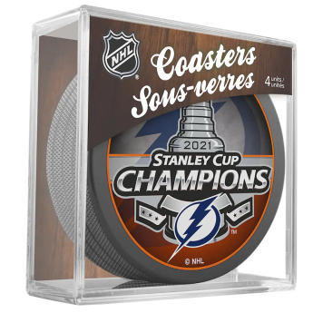 Tampa Bay Lightning suport pentru oale 2021 Stanley Cup Champions 4-Puck Coaster Set