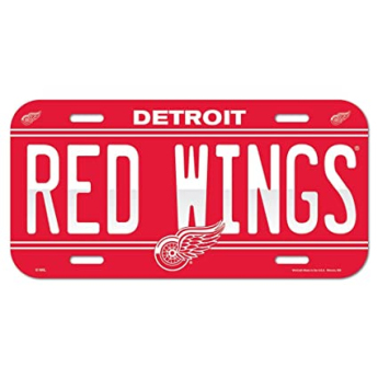 Detroit Red Wings semn pe perete License Plate Banner