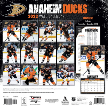 Anaheim Ducks calendar 2022 wall calendar