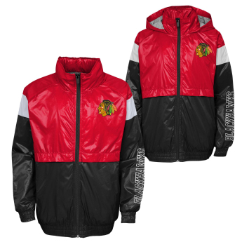 Chicago Blackhawks geacă de copii goal line stance full-zip windbreaker