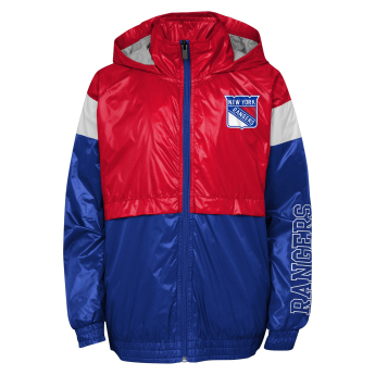 New York Rangers geacă pentru copii cu glugă Goal Line Stance Full-Zip Windbreaker