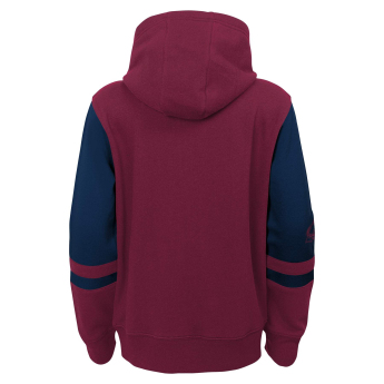 Colorado Avalanche hanorac cu glugă pentru copii faceoff colorblocked fleece full-zip