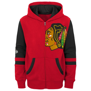 Chicago Blackhawks hanorac cu glugă pentru copii faceoff colorblocked fleece full-zip