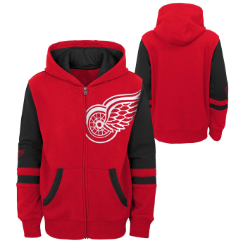 Detroit Red Wings hanorac cu glugă pentru copii faceoff colorblocked fleece full-zip