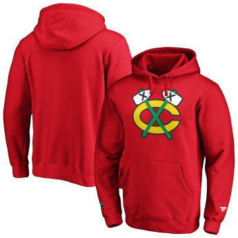Chicago Blackhawks hanorac de bărbați cu glugă mid essentials crest graphic hoodie red