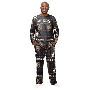 Vegas Golden Knights pijamale de bărbați Ugly Holiday Pajamas NHL