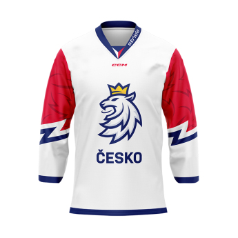 Echipa națională de hochei tricou de hochei Czech Republic lev white