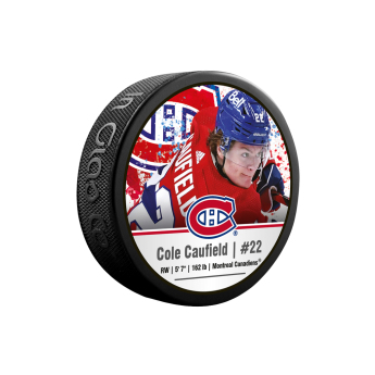 Montreal Canadiens puc souvenir hockey puck Cole Caufield #22