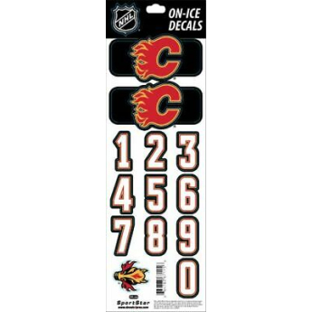 Calgary Flames abțibilduri pentru cască decals black 1
