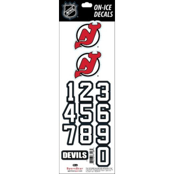 New Jersey Devils abțibilduri pentru cască decals black