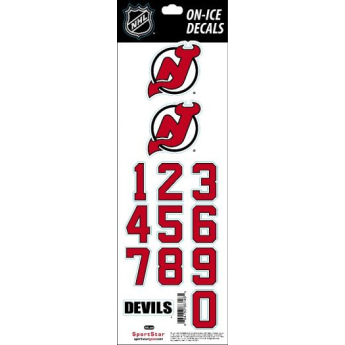 New Jersey Devils abțibilduri pentru cască decals red