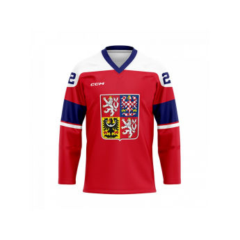 Echipa națională de hochei tricou de hochei Czech Republic red embroidered