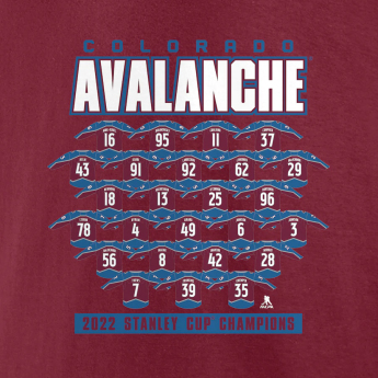 Colorado Avalanche tricou de bărbați 2022 Stanley Cup Champions Jersey Roster