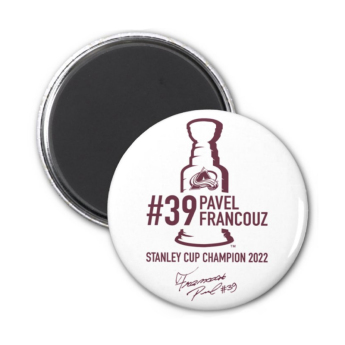 Colorado Avalanche magnet Pavel Francouz #39 Stanley Cup Champion 2022 white