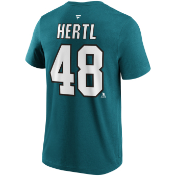 San Jose Sharks tricou de bărbați Tomas Hertl #48 Name & Number Graphic