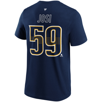 Nashville Predators tricou de bărbați Roman Josi #59 Name & Number Graphic navy