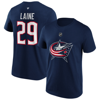 Columbus Blue Jackets tricou de bărbați Patrick Laine #29 Name & Number Graphic navy