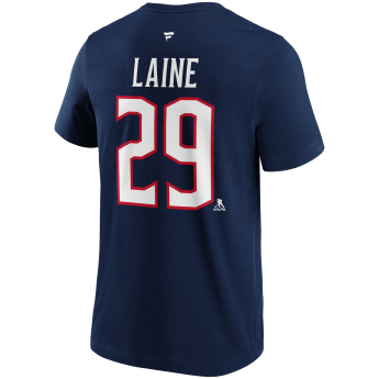 Columbus Blue Jackets tricou de bărbați Patrick Laine #29 Name & Number Graphic navy