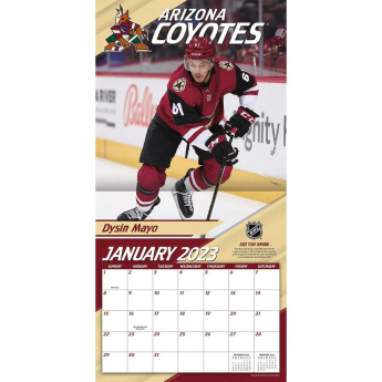 Arizona Coyotes calendar 2023 Wall Calendar