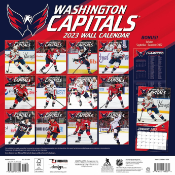Washington Capitals calendar 2023 Wall Calendar