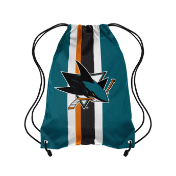 San Jose Sharks sac de sală FOCO Team Stripe Drawstring Backpack