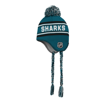 San Jose Sharks căciula de iarnă pentru copii Jacquard Tassel