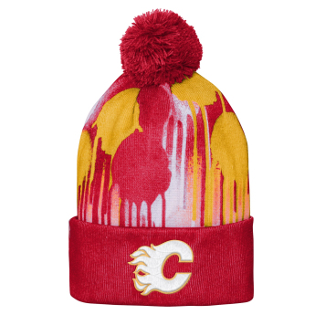 Calgary Flames căciula de iarnă pentru copii Paint Splatter Cuffed
