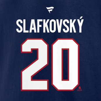Montreal Canadiens tricou de bărbați Juraj Slafkovsky #20 Stack Logo Name & Number Blue