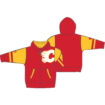 Calgary Flames hanorac cu glugă pentru copii Faceoff Colorblocked Fleece Full-Zip