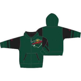 Minnesota Wild hanorac cu glugă pentru copii Faceoff Colorblocked Fleece Full-Zip