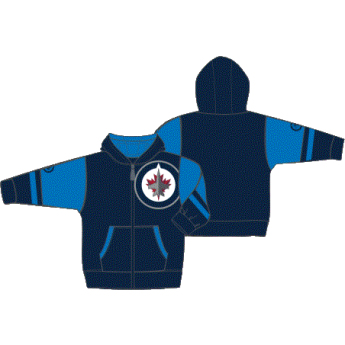 Winnipeg Jets hanorac cu glugă pentru copii Faceoff Colorblocked Fleece Full-Zip