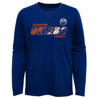 Edmonton Oilers tricou cu măneci lungi pentru copii Rink Reimagined LS Ultra blue