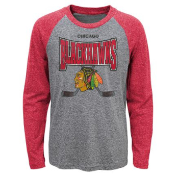 Chicago Blackhawks tricou cu măneci lungi pentru copii Stick Up LS Triblend Raglan