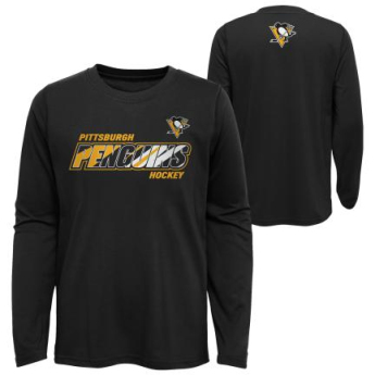 Pittsburgh Penguins tricou cu măneci lungi pentru copii Rink Reimagined LS Ultra black