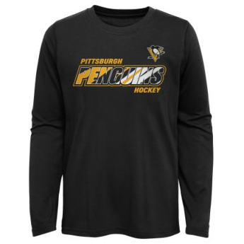 Pittsburgh Penguins tricou cu măneci lungi pentru copii Rink Reimagined LS Ultra black