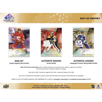 NHL cutii Cărți de hochei NHL 2021-22 Upper Deck SP Game Used Hobby Box