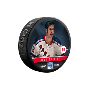 New York Rangers puc Jean Ratelle #19 Souvenir Collector Hockey Puck