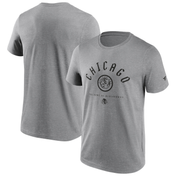 Chicago Blackhawks tricou de bărbați College Stamp grey