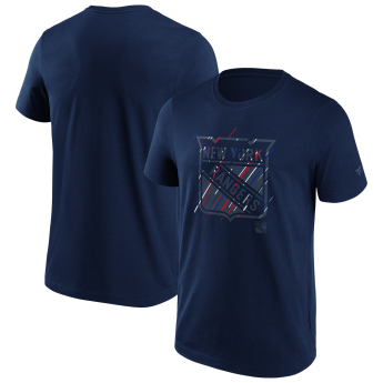 New York Rangers tricou de bărbați Etch navy